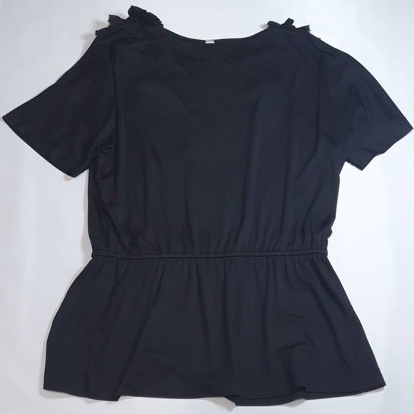 St John  100% Silk Ruffled Floral Detail  bow Silk Top - Picture 4 of 7